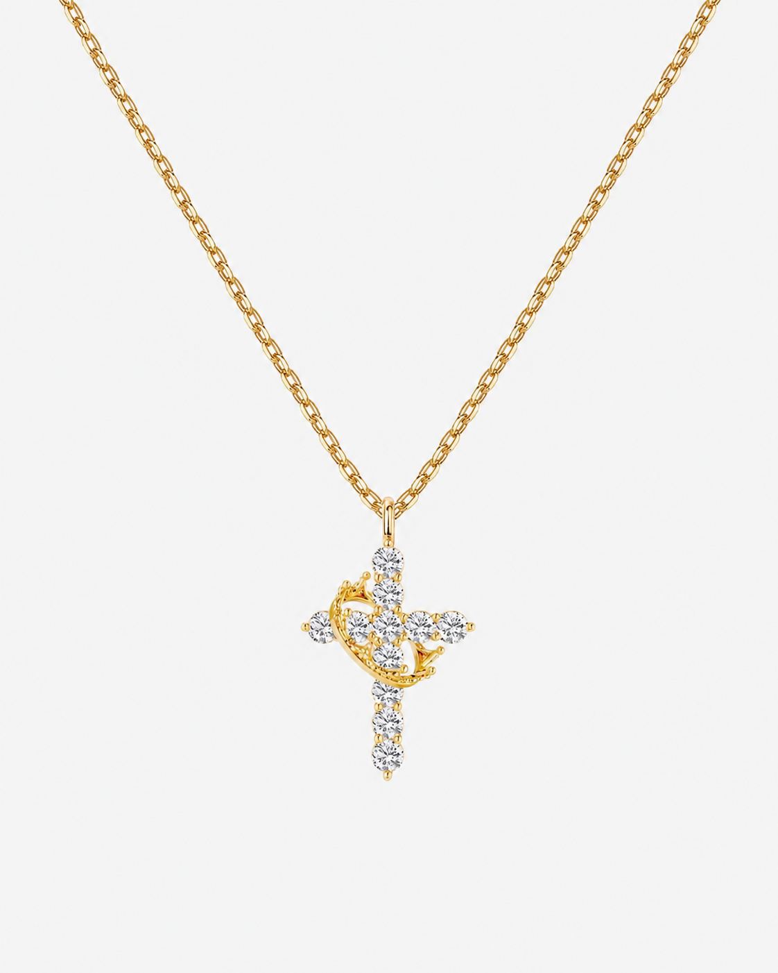 FaithRide 14K Gold-Plated Cross Necklace