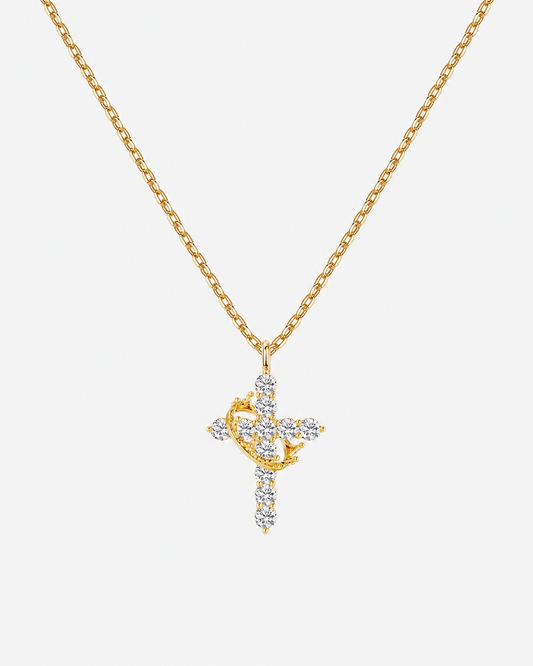 FaithRide 14K Gold-Plated Cross Necklace