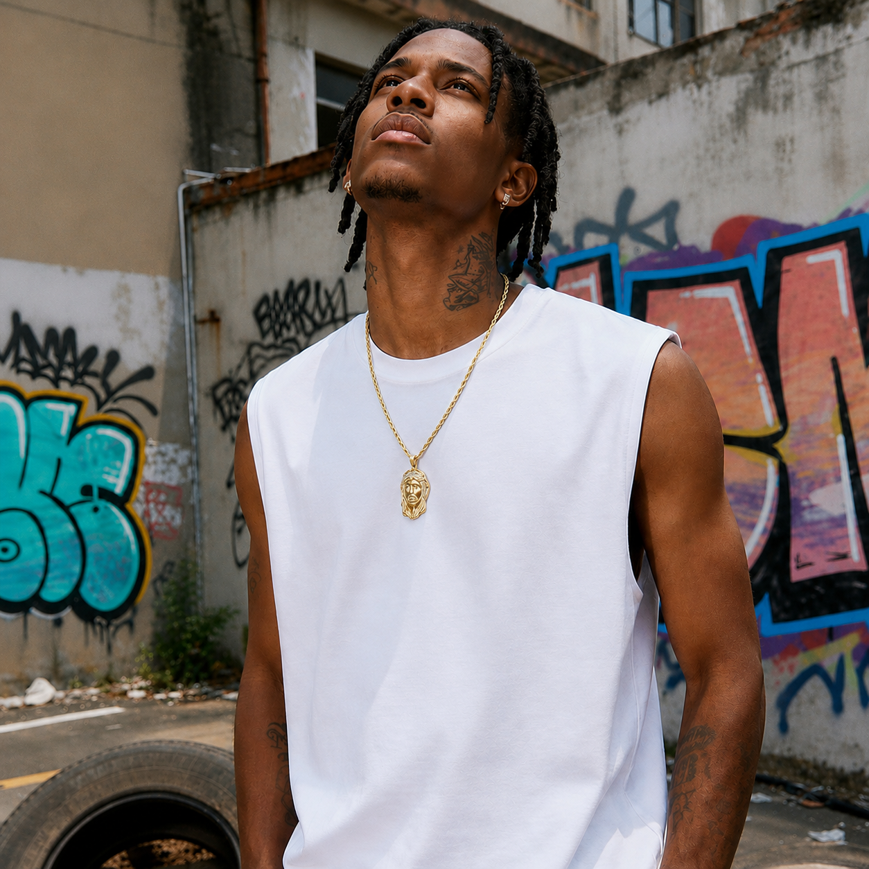 Saint 14k Gold-Plated Jesus Chain