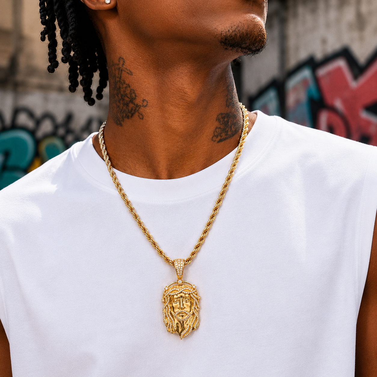 Saint 14k Gold-Plated Jesus Chain