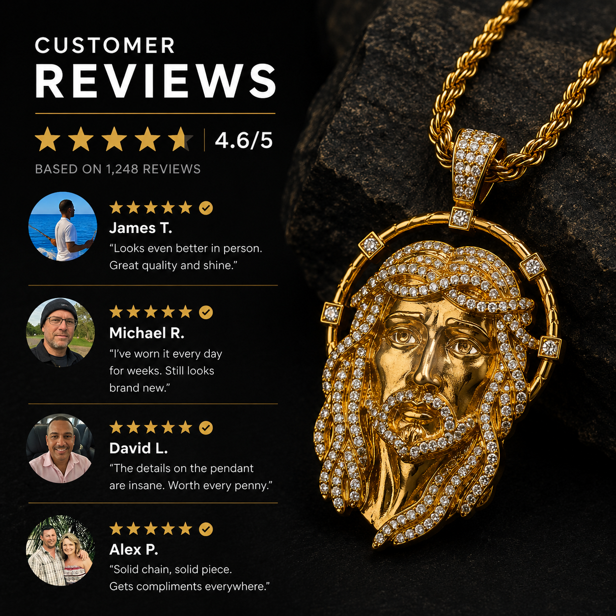 Saint 14k Gold-Plated Jesus Chain