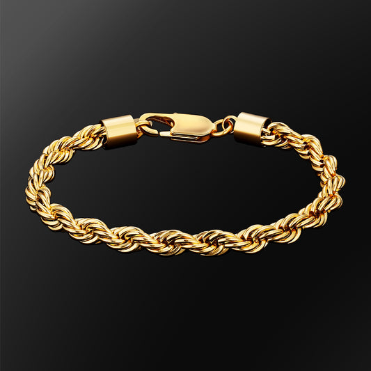 Saint Valor Gold-Plated 14k Rope Bracelet